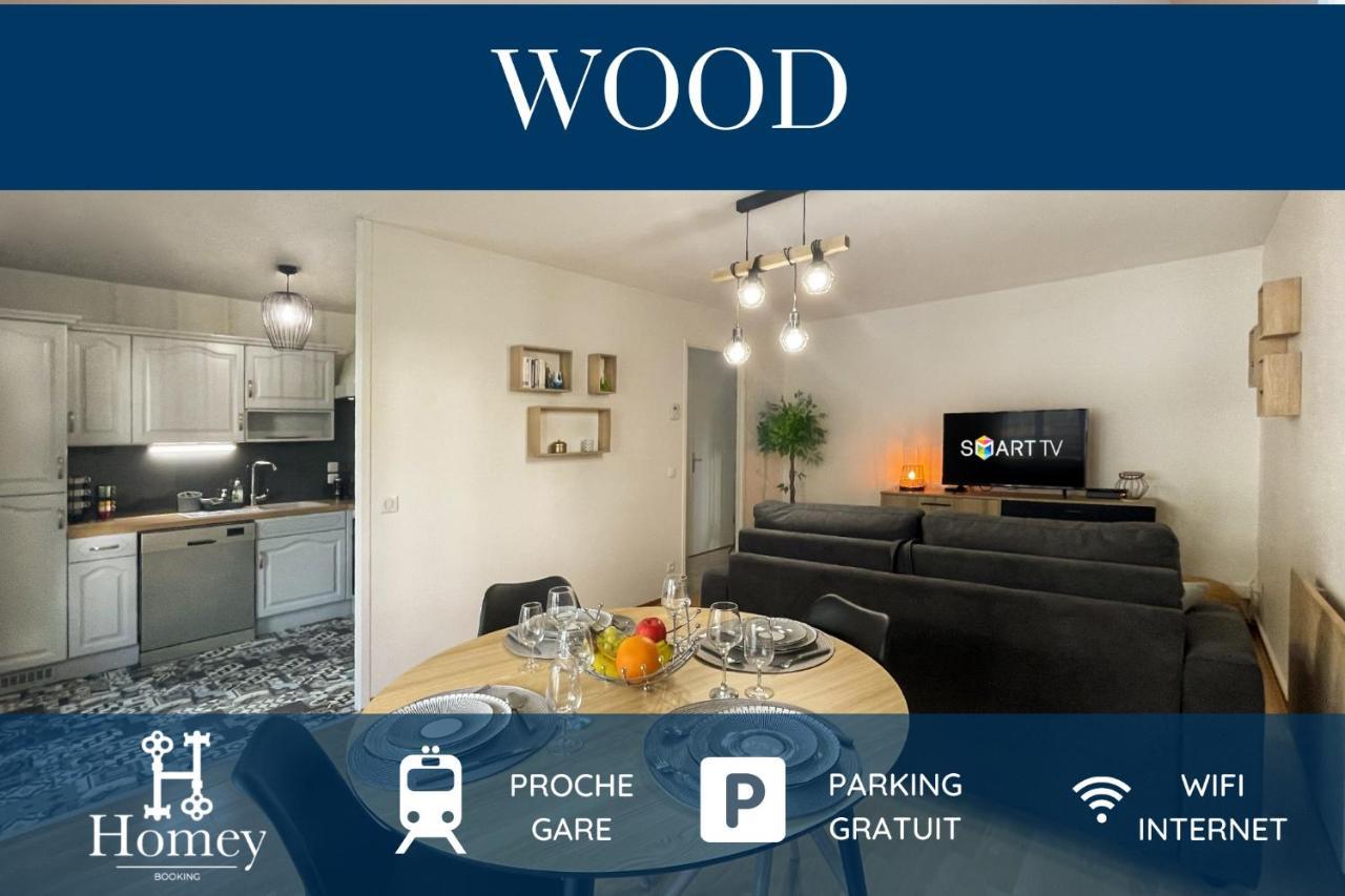 Homey Wood - New - Appartement Avec Une Chambre - Parking Prive Gratuit - Balcon Prive - A 5 Min De La Gare Pour Rejoindre Geneve Annemasse Eksteriør bilde